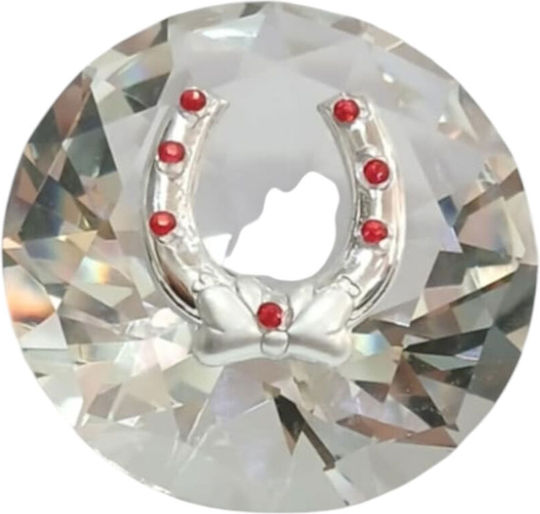 Kalliopi Silver Γούρι Πέταλο Λευκό 6x6cm