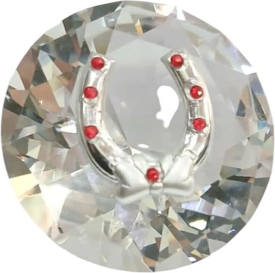 Kalliopi Silver Γούρι Πέταλο Λευκό 6x6cm