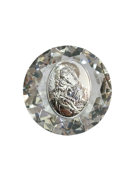 Kalliopi Silver Γούρι Λευκό 12x12cm