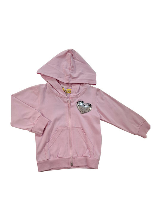 Kinderstrickjacke Baumwolle Rosa