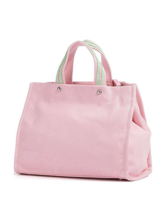 Υφασμάτινη Γυναικεία Shopper Τσάντα Ροζ