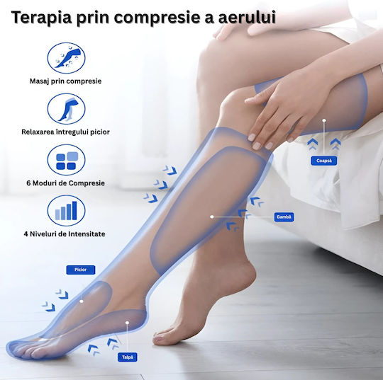 Massagegerät für die Beine mit Heizfunktion Gray