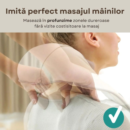 Roller Massage Shiatsu for the Neck, the Back, the Legs & the Hands with Heating Function Beige