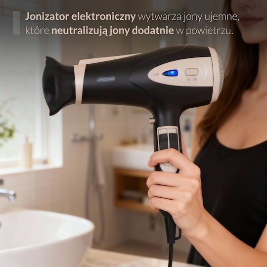 Adler Ionic Πιστολάκι Μαλλιών με Φυσούνα 2400W
