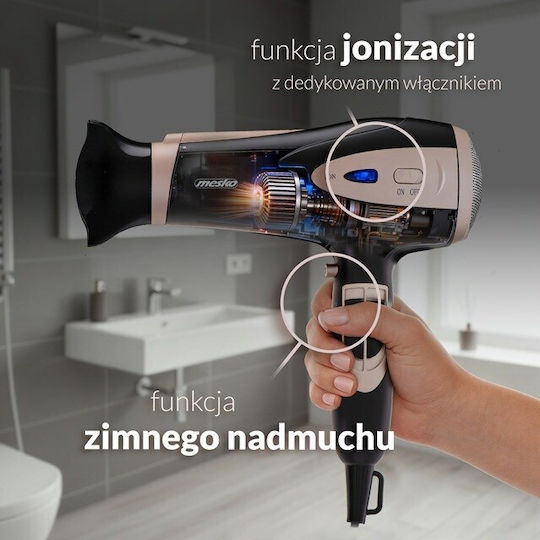 Adler Ionic Πιστολάκι Μαλλιών με Φυσούνα 2400W