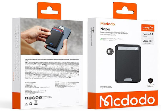 Mcdodo MagSafe Kartenhülle Napa in Schwarz
