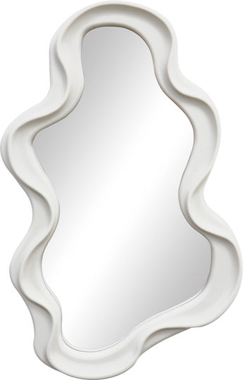 Pakketo Liquid Wandspiegel mit Weiß Kunststoff Rahmen 39x26cm 1Stück