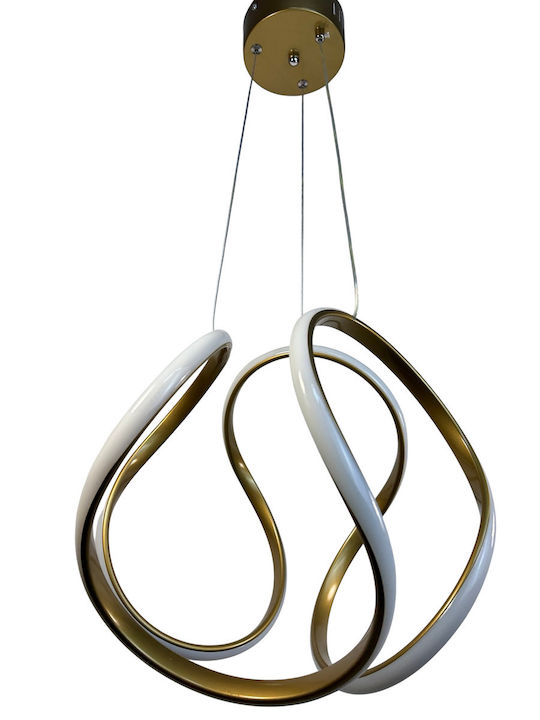 Epiplo-Fos Hängelampe Gold 30x30x80cm.