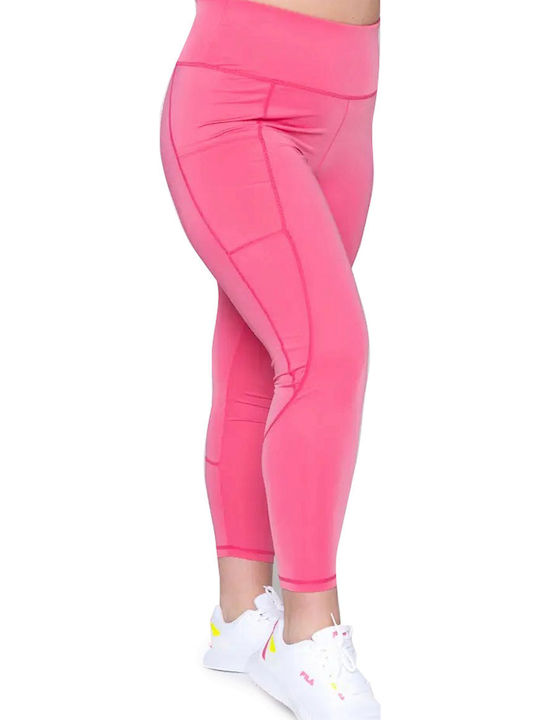 This Way Women's Cropped Legging High Waisted Fuchsia