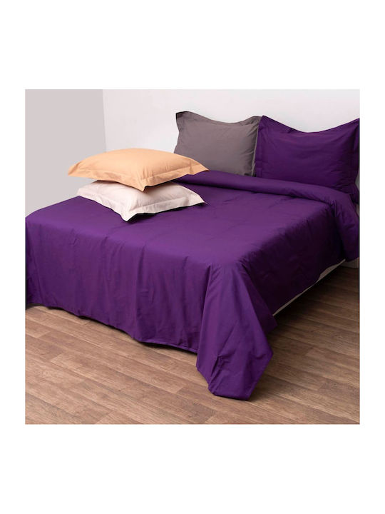 Viopros Σετ Κουβερλί Υπέρδιπλο Γκρι 220x240cm
