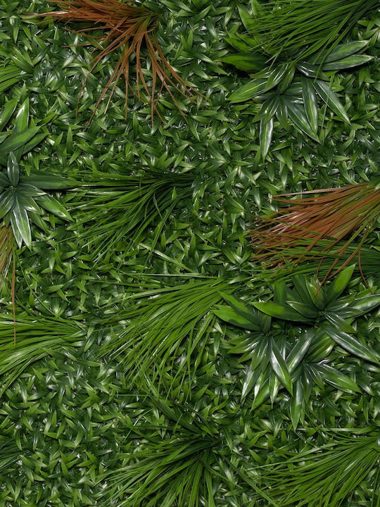 Supergreens Συνθετικό Πάνελ Φυλλωσιάς Δράκαινα Χορτάρι Heads 1x1m Τεχνητή