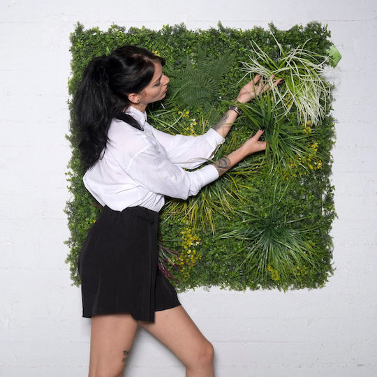 Supergreens Artificial Foliage Panel Yellowish Grass 1x1m Artificial