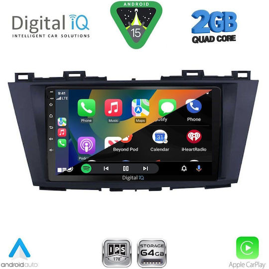 Digital IQ Car Audio System for Mazda 5 2011-2020 (Bluetooth/USB/WiFi/GPS/Apple-Carplay/Android-Auto) with Touch Screen 9"