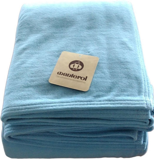 Manterol Casa Arica Κουβέρτα Ισπανίας Fleece Μονή 160x240εκ. Πορτοκαλί