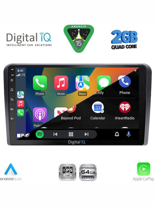 Digital IQ Car Audio System for Opel Corsa Meriva Tigra Vectra 2004-2014 Bluetooth USB Wi-Fi GPS Apple CarPlay Android Auto with 9 Inch Touch Screen DIGITAL IQ RSD 1481 CPA