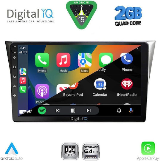 Digital IQ Car Audio System for Subaru Impreza 2002-2008 (Bluetooth/USB/WiFi/GPS/Apple-Carplay/Android-Auto) with Touch Screen 9"