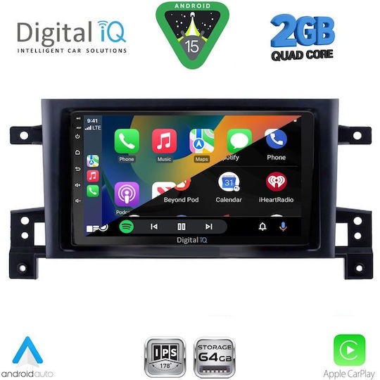 Digital IQ Ηχοσύστημα Αυτοκινήτου για Suzuki Grand Vitara 2005-2015 (Bluetooth/USB/WiFi/GPS/Apple-Carplay/Android-Auto) με Οθόνη Αφής 9"