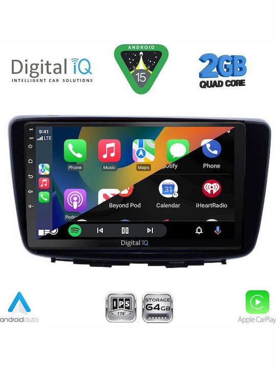 Digital IQ Car Audio System for Suzuki Baleno 2016-2022 (Bluetooth/USB/WiFi/GPS/Apple-Carplay/Android-Auto) with Touch Screen 9"