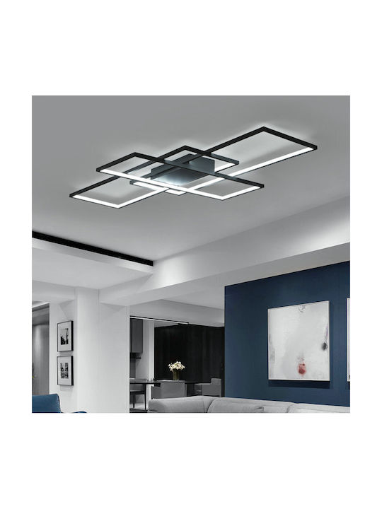Home Lighting Πλαφονιέρα Οροφής 58εκ. Μαύρη με Ενσωματωμένο LED