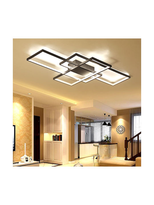Home Lighting Πλαφονιέρα Οροφής 86εκ. Μαύρη με Ενσωματωμένο LED