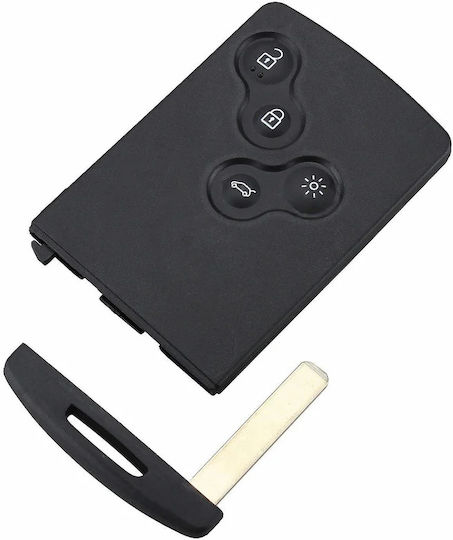Husă Smartcard Pentru Chei 4 Butoane Techstar Compatibil Renault Megane Iii Scenic Laguna Iii Clio Captur