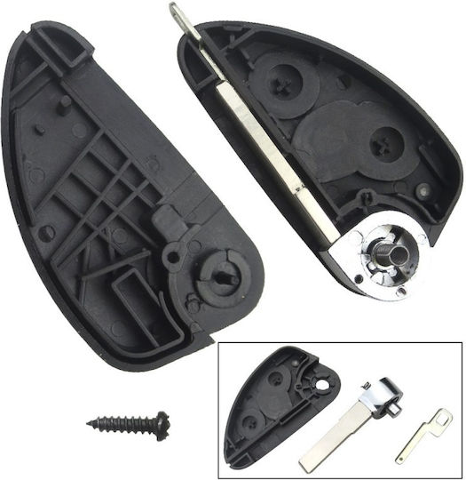 Techstar Car Key Cover Case Compatible Alfa Romeo 147 156 166 Gt 3 Buttons
