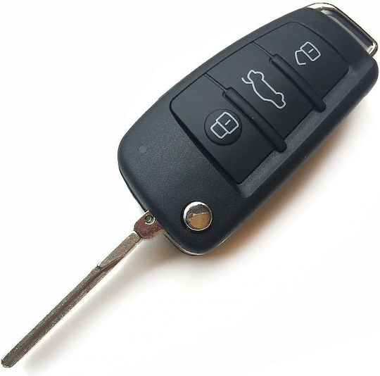 Techstar Autoschlüssel Schutzhülle Kompatibilität Audi A4 A3 A6 A8 Tt Q7 3 Tasten