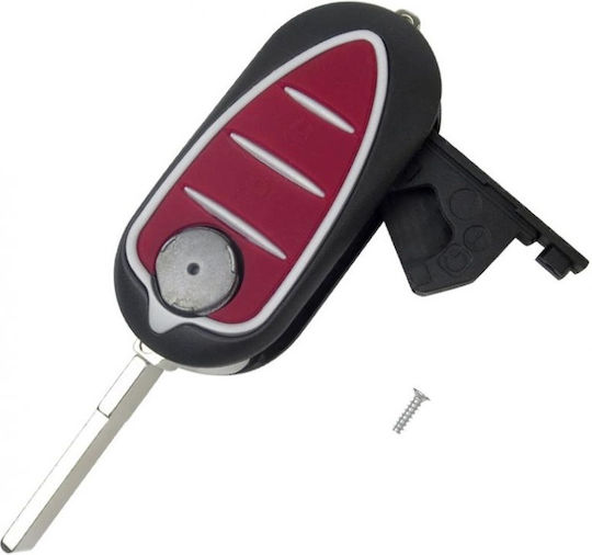 Husă Pentru Chei Auto Techstar Compatibilă Alfa Romeo Mito Giulietta 159 Gta 3 Butoane