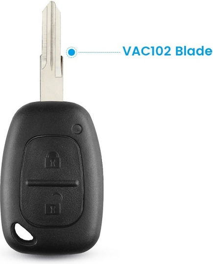 Husă Pentru Chei Auto Techstar Compatibilă Renault Clio Megane Dacia Logan Sandero Duster 2 Butoane Vac102