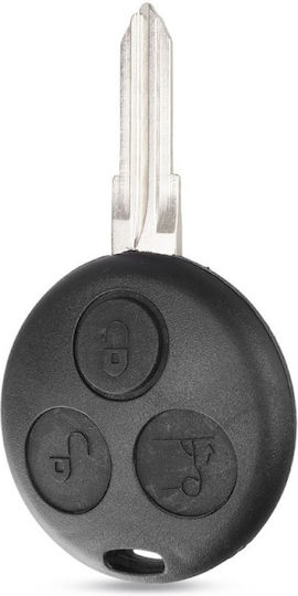 Techstar Car Key Case Compatible Mercedes Smart 3 Buttons Blade