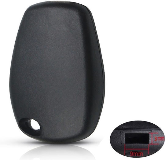 Husă Pentru Chei Auto Compatibilă Renault Clio Megane Scenic Laguna Dacia Logan Duster Sandero 2 Butoane Neagră Ne73