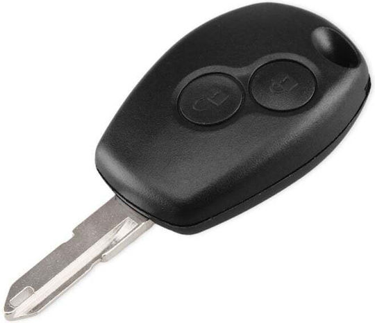 Husă Pentru Chei Auto Compatibilă Renault Clio Megane Scenic Laguna Dacia Logan Duster Sandero 2 Butoane Neagră Ne73