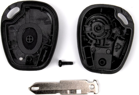 Techstar Car Key Case 1 Button Renault – Compatible Clio Kangoo Twingo Master Ne73 Blade