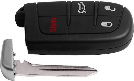 Husă Pentru Chei Auto Compatibilă Chrysler Dodge Jeep Fiat 4 Butoane Lamă Baterie Știfturi