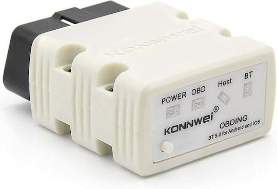 Car Diagnostic Scanning Tool Konnwei Kw902 Mini Elm327 Bluetooth 5.0 Obd2 Compatible Android Windows PC White