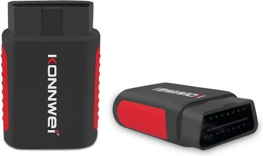 Car Scan Diagnostic Tool Konnwei Kdiag Obd2 Bluetooth 5.0 9 18 V Compatible Android Ios Black
