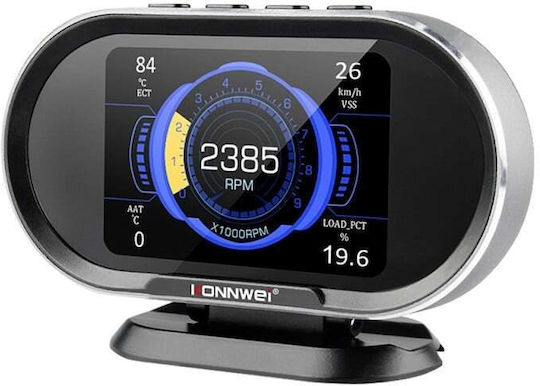 Konnwei Kw206 Display Obd2 3.2" Lcd Hud Screen 0-100 Test 92 Displayed Data Error Display Clear Automatic Brightness Auto Sleep