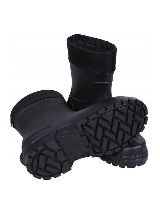 Lemigo Non-Slip Work Wellies with Fur Black