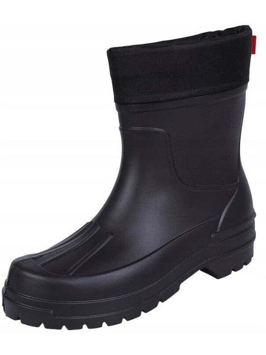 Lemigo Non-Slip Work Wellies with Fur Black