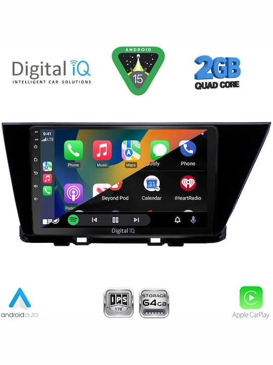 Digital IQ Car Audio System for Kia Niro 2017-2021 (Bluetooth/USB/WiFi/GPS/Apple-Carplay/Android-Auto) with Touch Screen 9"