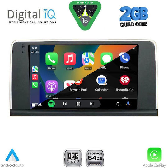 Digital IQ Ηχοσύστημα Αυτοκινήτου για BMW X5 (E70) / X6 (E71) 2006-2009 (Bluetooth/USB/WiFi/GPS/Apple-Carplay/Android-Auto) με Οθόνη Αφής 9"