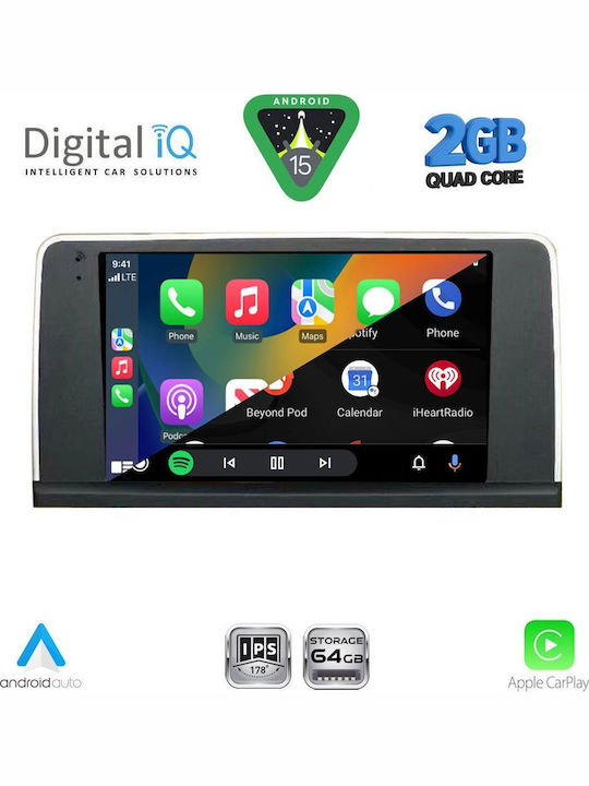 Digital IQ Car Audio System for BMW X5 (E70) / X6 (E71) 2009-2013 (Bluetooth/USB/WiFi/GPS/Apple-Carplay/Android-Auto) with Touch Screen 9"