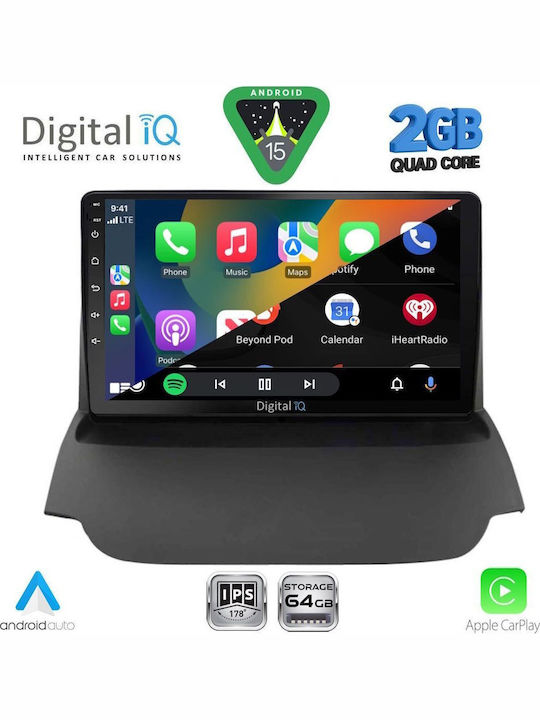 Digital IQ Car Audio System for Ford EcoSport 2012-2018 (Bluetooth/USB/WiFi/GPS/Apple-Carplay/Android-Auto) with Touch Screen 9"