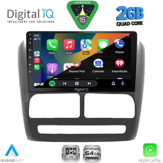 Digital IQ Ηχοσύστημα Αυτοκινήτου για Fiat Doblo 2010-2015 (Bluetooth/USB/WiFi/GPS/Apple-Carplay/Android-Auto) με Οθόνη Αφής 9"