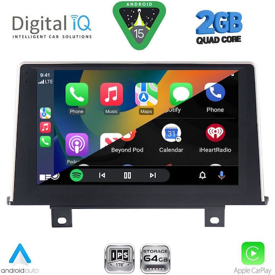 Digital IQ Car Audio System for BMW Series 1 2011-2016 (Bluetooth/USB/WiFi/GPS/Apple-Carplay/Android-Auto) with Touch Screen 9"