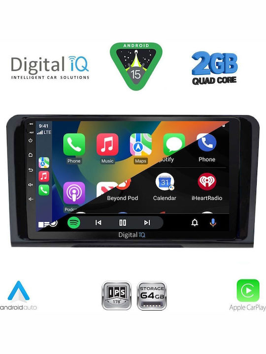 Digital IQ Car Audio System for Mercedes-Benz ML / GL Class 2005-2011 (Bluetooth/USB/WiFi/GPS/Apple-Carplay/Android-Auto) with Touch Screen 9"