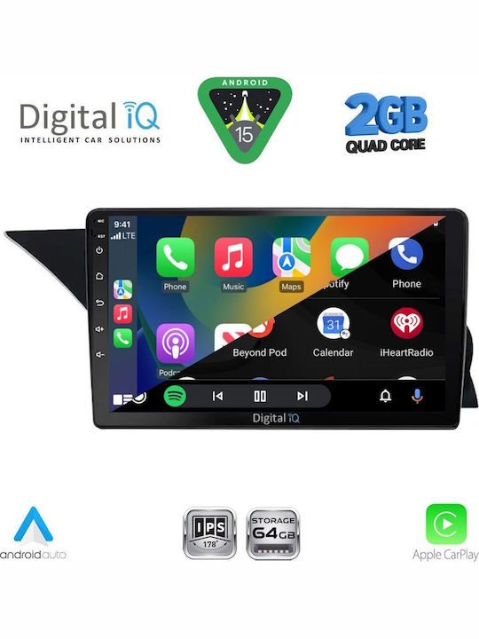 Digital IQ Car Audio System for Mercedes-Benz GLK 2013-2017 (Bluetooth/USB/WiFi/GPS/Apple-Carplay/Android-Auto) with Touch Screen 9"
