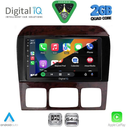 Digital IQ Car Audio System for Mercedes-Benz S Class 1998-2005 (Bluetooth/USB/WiFi/GPS/Apple-Carplay/Android-Auto) with Touch Screen 9"