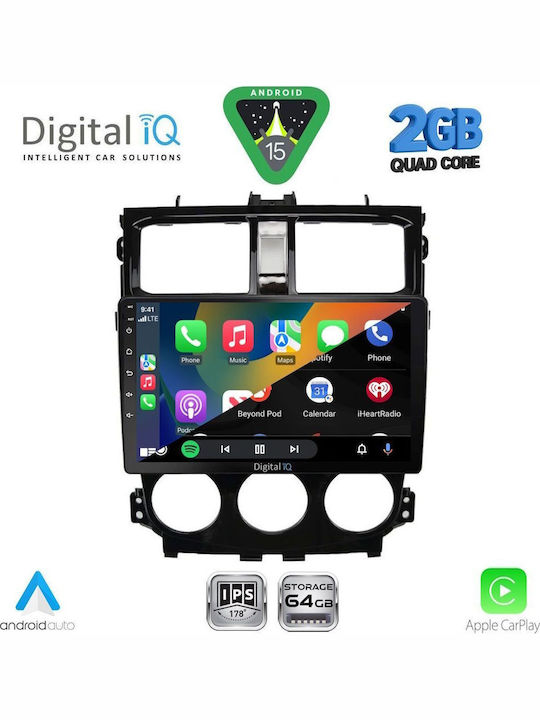 Digital IQ Car Audio System for Mitsubishi Colt 2013-2023 (Bluetooth/USB/WiFi/GPS/Apple-Carplay/Android-Auto) with Touch Screen 9"