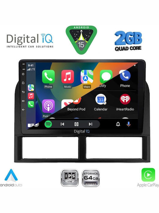 Digital IQ Sistem Audio Auto pentru Jeep Grand Cherokee 1999-2004 (Bluetooth/USB/WiFi/GPS/Apple-Carplay/Android-Auto) cu Ecran Tactil 9"